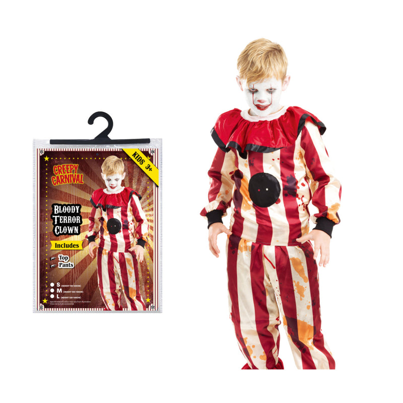 Bloody Terror Clown Kids Costume Halloween Costume Boys