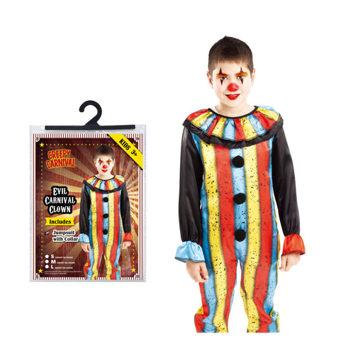 Evil Carnival Clown Kids Costume Halloween Costume Boys