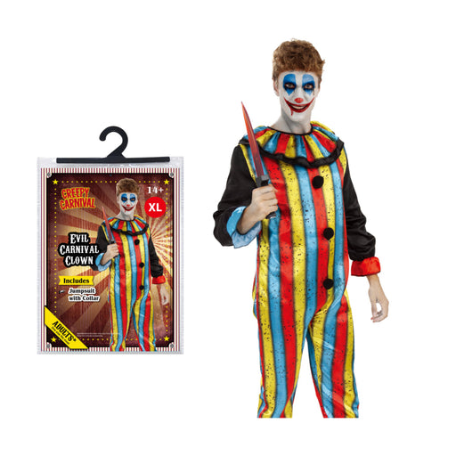 Evil Carnival Clown Adult Halloween Costume Halloween Costume Mens