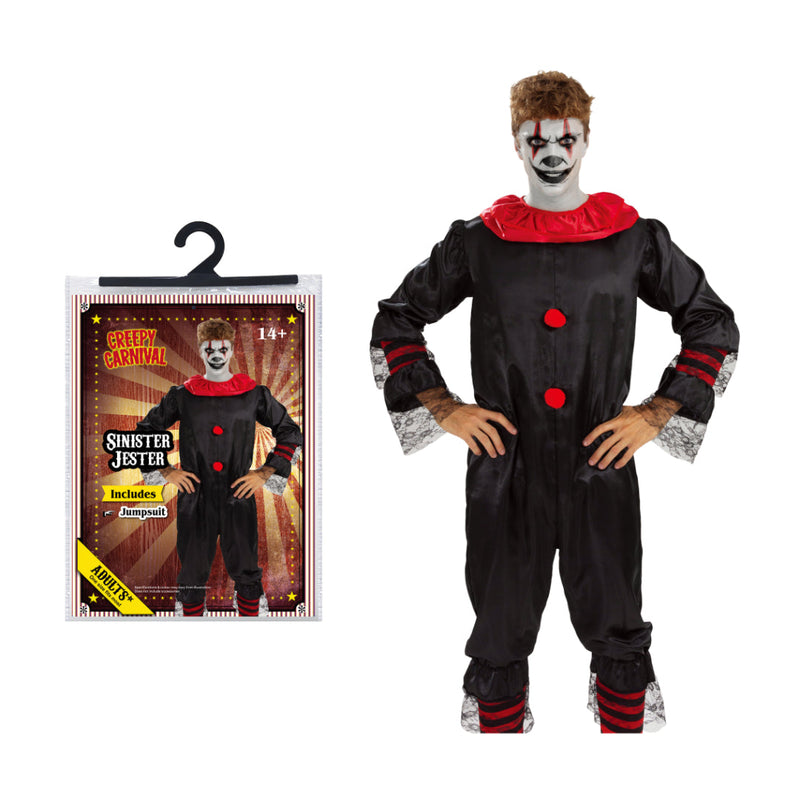 Sinister Jester Adults Costume Halloween Costume Mens