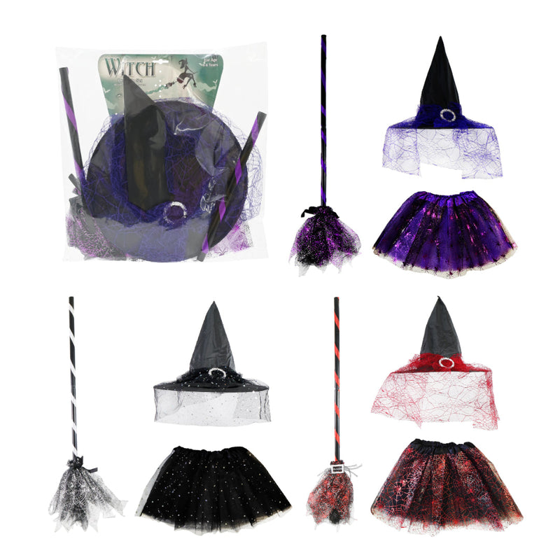 Witch Dress Up Tutu Set Kids Assorted Halloween Costume Girls