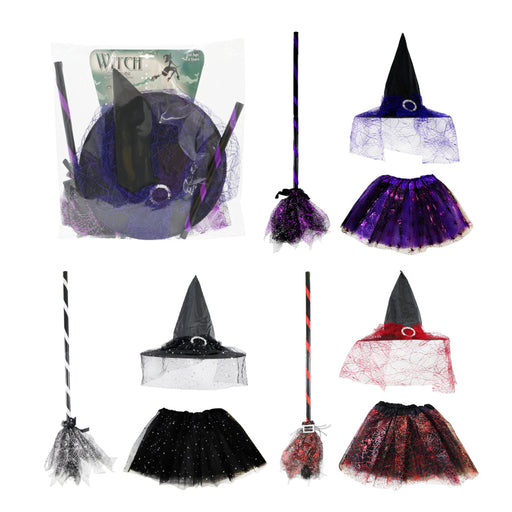 Witch Dress Up Tutu Set Kids Assorted Halloween Costume Girls