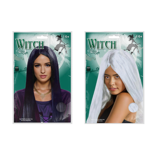 Witch Black and White Wig Adults Assorted Halloween Wig Ladies