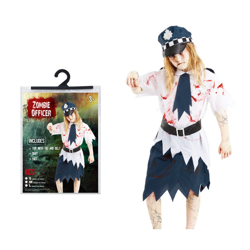 Zombie Officer Costume Kids Halloween Costume Girls