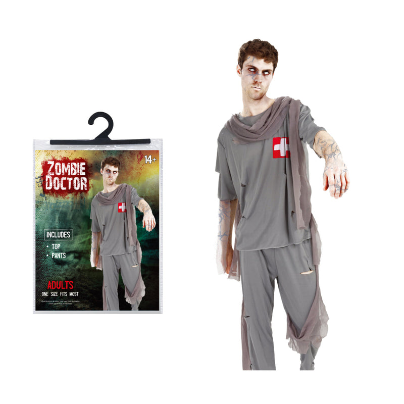 Zombie Doctor Costume Adults Halloween Costume Mens