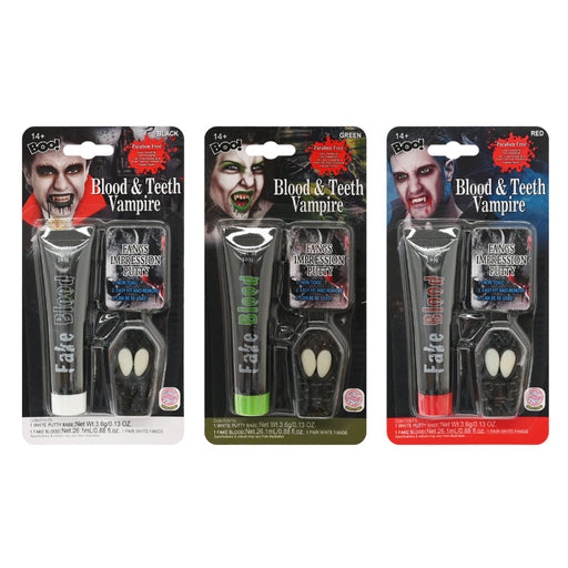 Blood and Teeth Vampire Assorted Halloween Blood Teeth
