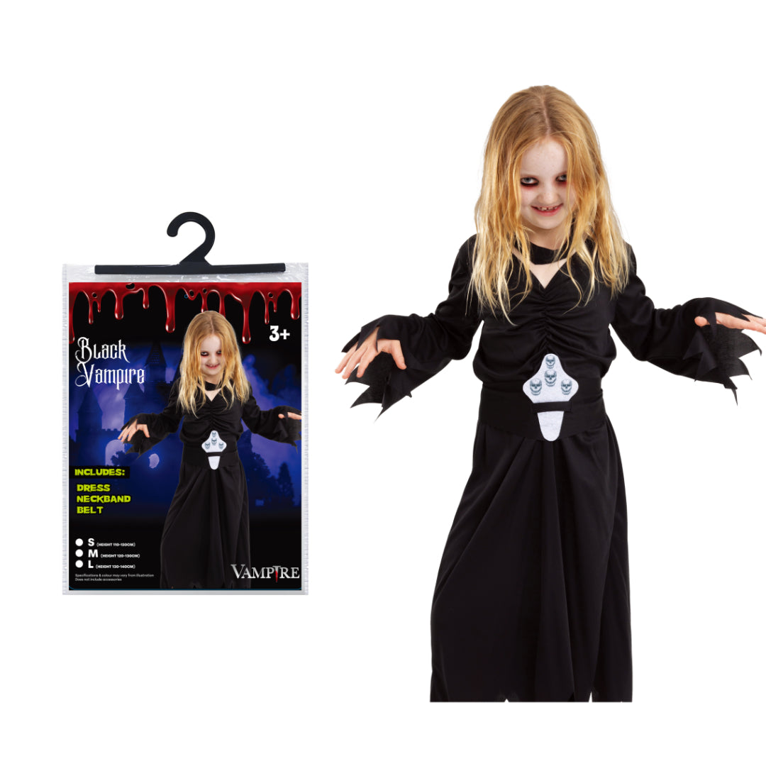 Black Vampire Kids Costume - Halloween Costume Girls — Ronis