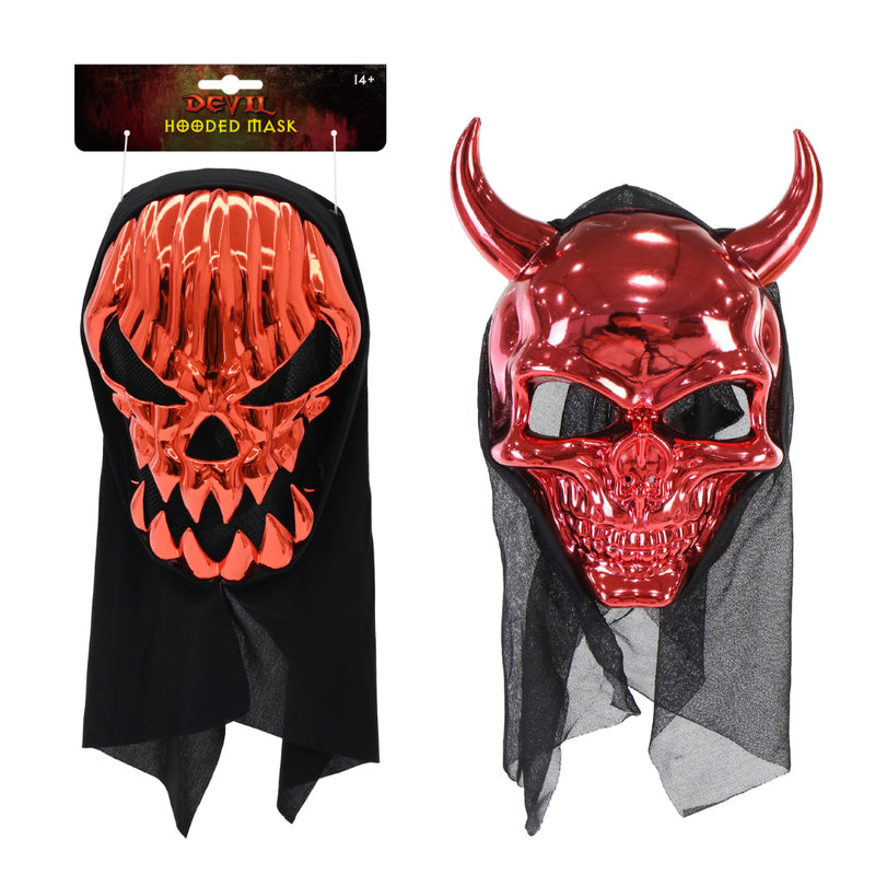 Red Evil Hooded Mask Halloween Costume Halloween Mask