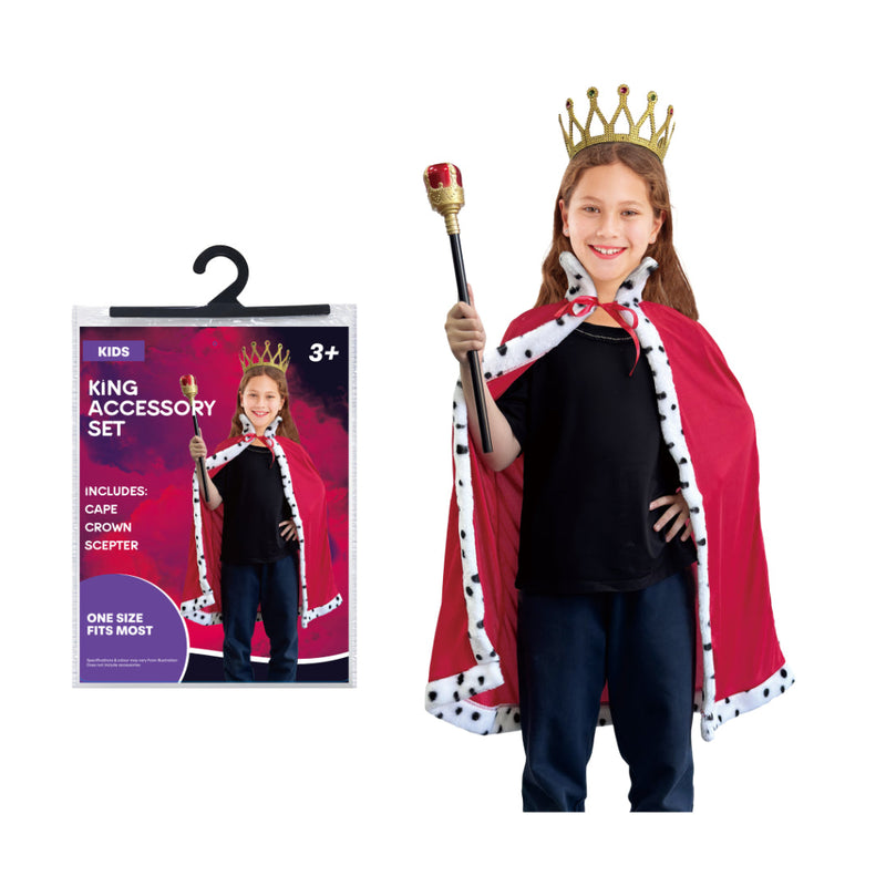 Kids King Costume Accessory Set Halloween Costume Boys