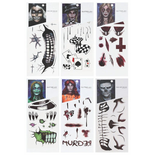 Halloween Face Sticker Kit Assorted Designs Halloween Make Up
