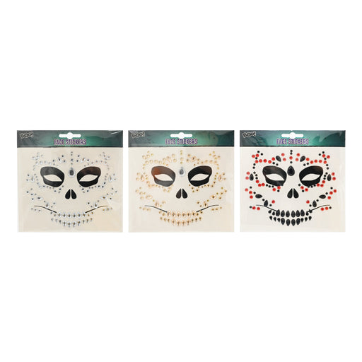 Day of the Dead Face Stickers Halloween Halloween Make Up