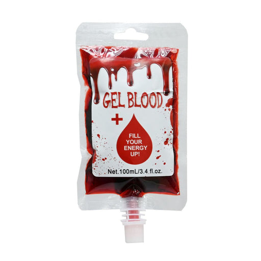 Gel Blood Bag 100mL Fake Blood Halloween Blood Teeth