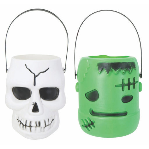 Monster Head Candy Bucket 17cm Halloween Trick Or Treat