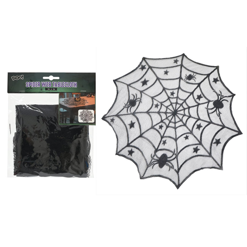 Spider Web Table Cloth 1m Halloween Tablewear