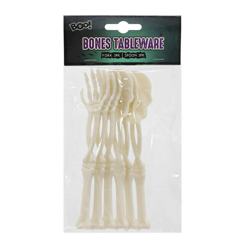 Bones Tableware Set 6pk Halloween Tablewear