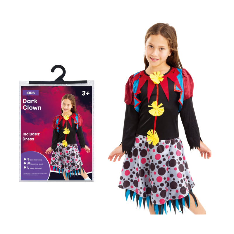 Kids Dark Clown Costume Halloween Halloween Costume Girls