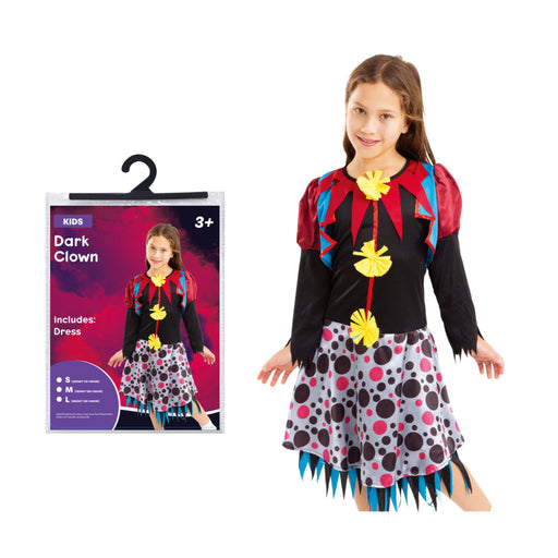 Kids Dark Clown Costume Halloween Halloween Costume Girls