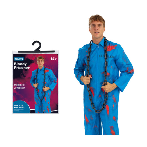 Adults Bloody Prisoner Halloween Costume Halloween Costume Mens