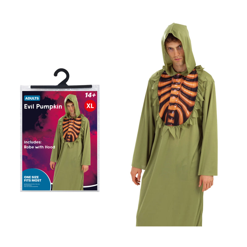 Evil Pumpkin Adult Halloween Costume Halloween Costume Mens
