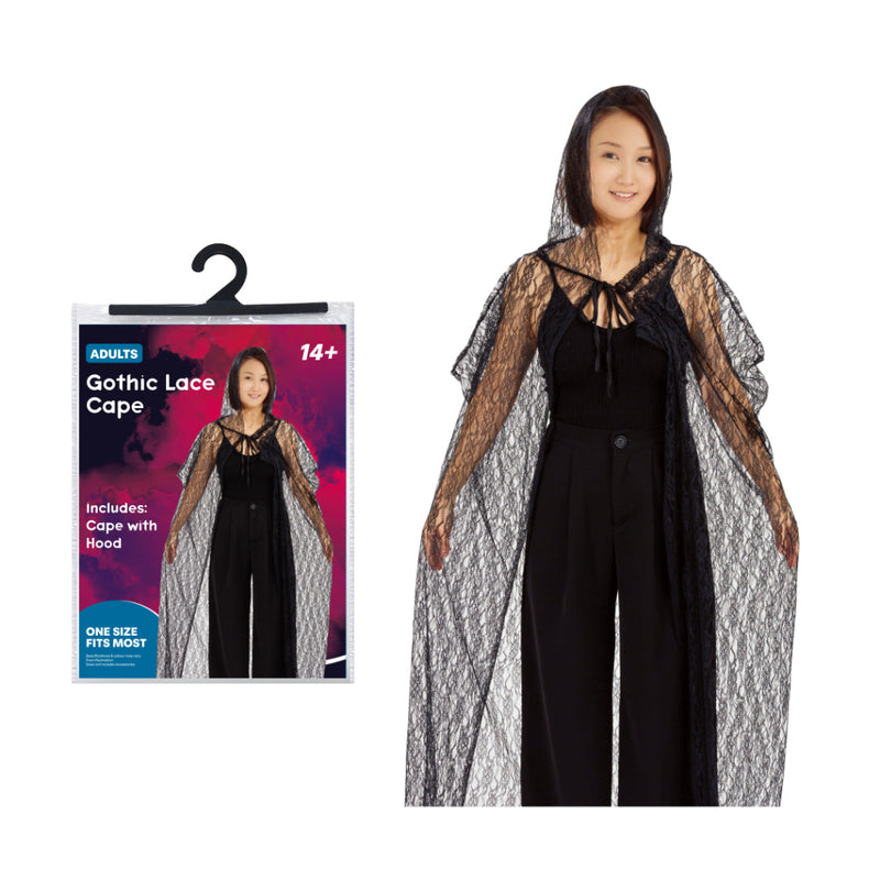 Adults Gothic Lace Cape Halloween Costume Halloween Capes