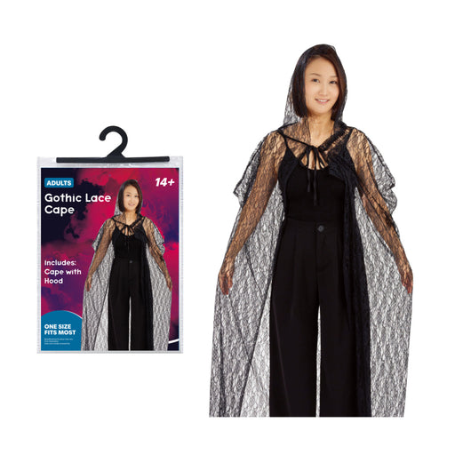 Adults Gothic Lace Cape Halloween Costume Halloween Capes