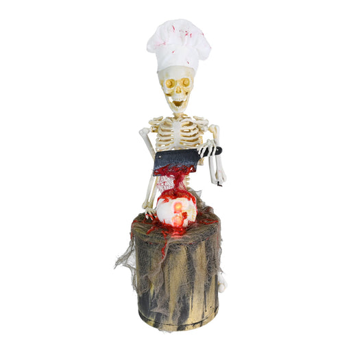 Animated Skeleton Chef 30cm Battery Operated Halloween Animatronics