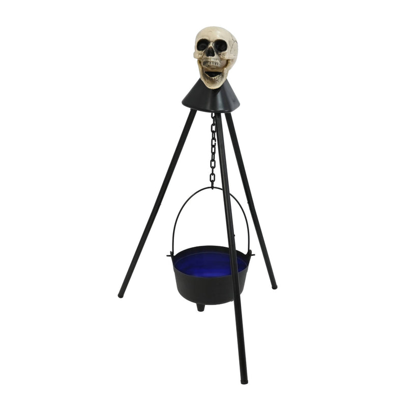 Skull Hanging Cauldron Battery Operated 1m Halloween Animatronics
