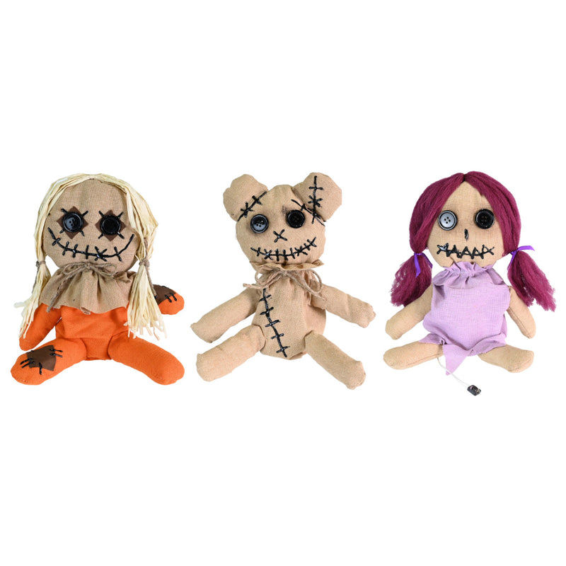 Animated Voodoo Doll Battery Operated 35cm Halloween Animatronics