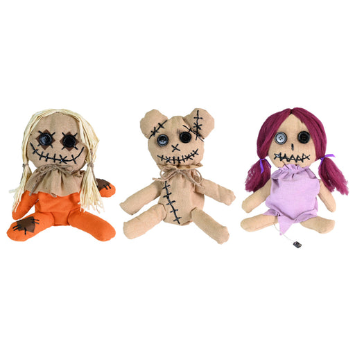 Animated Voodoo Doll Battery Operated 35cm Halloween Animatronics