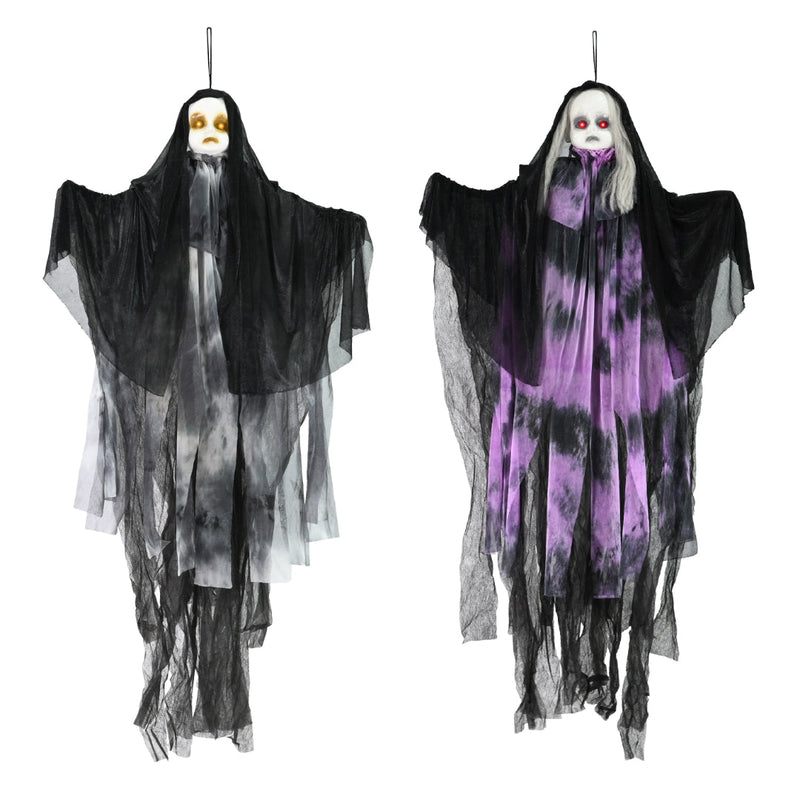 Animated Hanging Spooky Girls Battery Operated 1.2m Halloween Animatronics