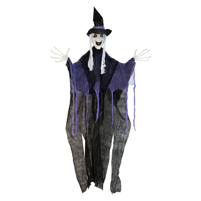 Animated Hanging Sorceress Battery Operated 1.8m Halloween Animatronics