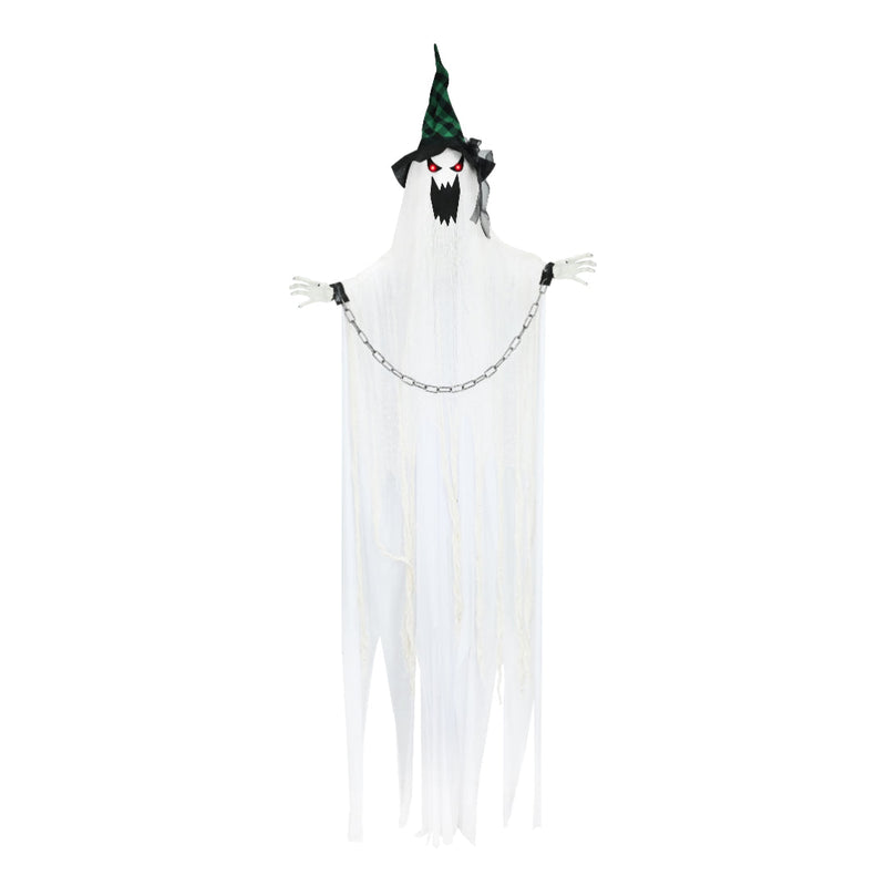 Animated Hanging Chained Ghost Battery Operated 1.8m Halloween Animatronics