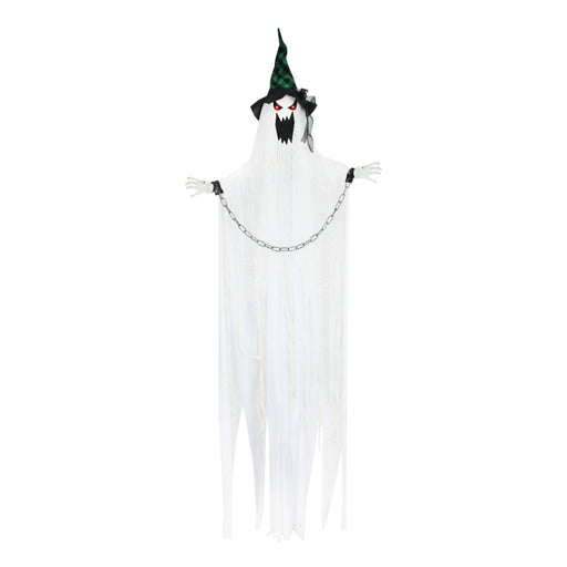 Animated Hanging Chained Ghost Battery Operated 1.8m Halloween Animatronics