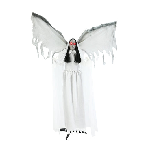 Animated Standing Winged Lady Battery Operated 1.7m Halloween Animatronics