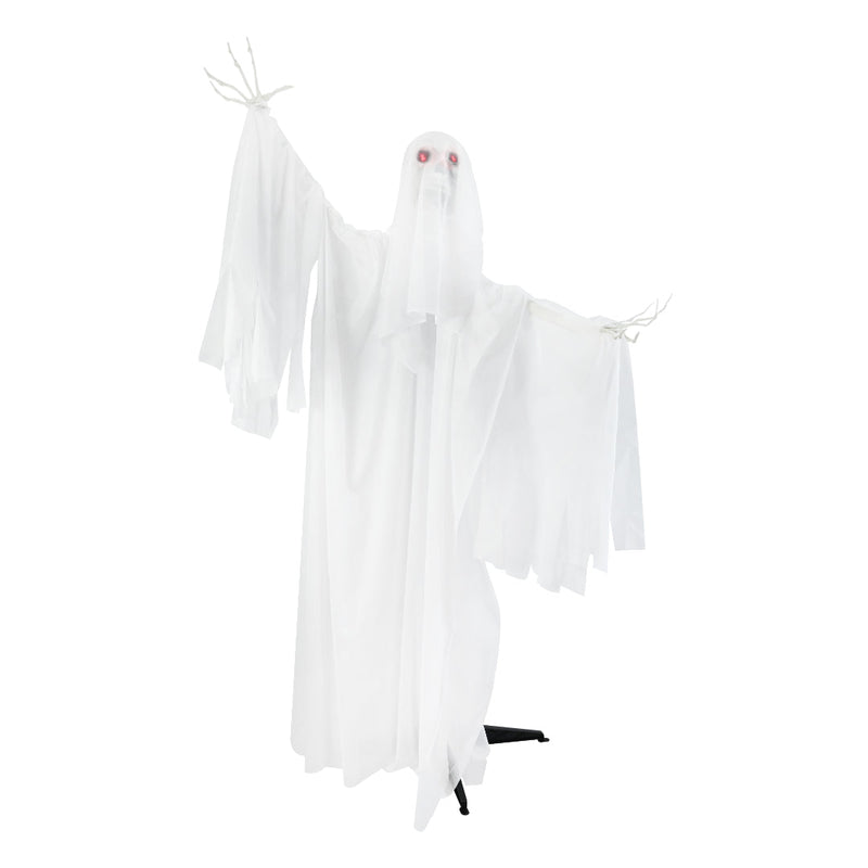 Animated Lifesize Standing Ghost 1.6m Battery Operated Halloween Animatronics