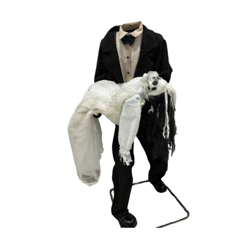 Animated Headless Groom with Bride Battery Operated 1.6m Halloween Animatronics Deluxe