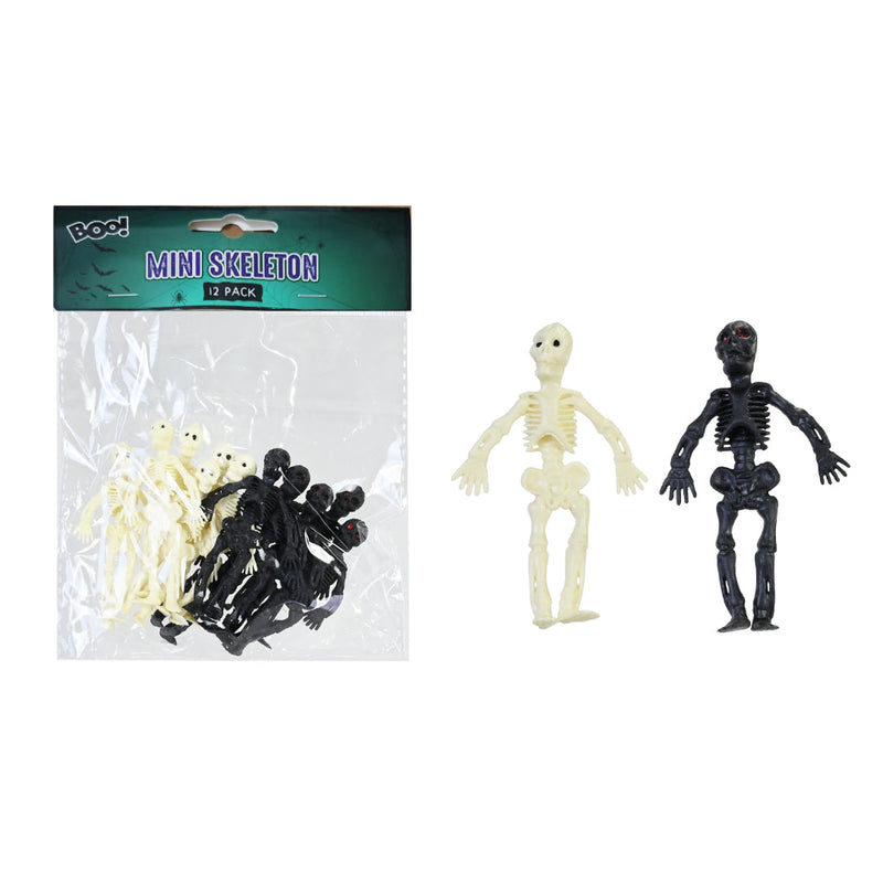 Mini Skeleton 12pk Assorted Halloween Skeleton
