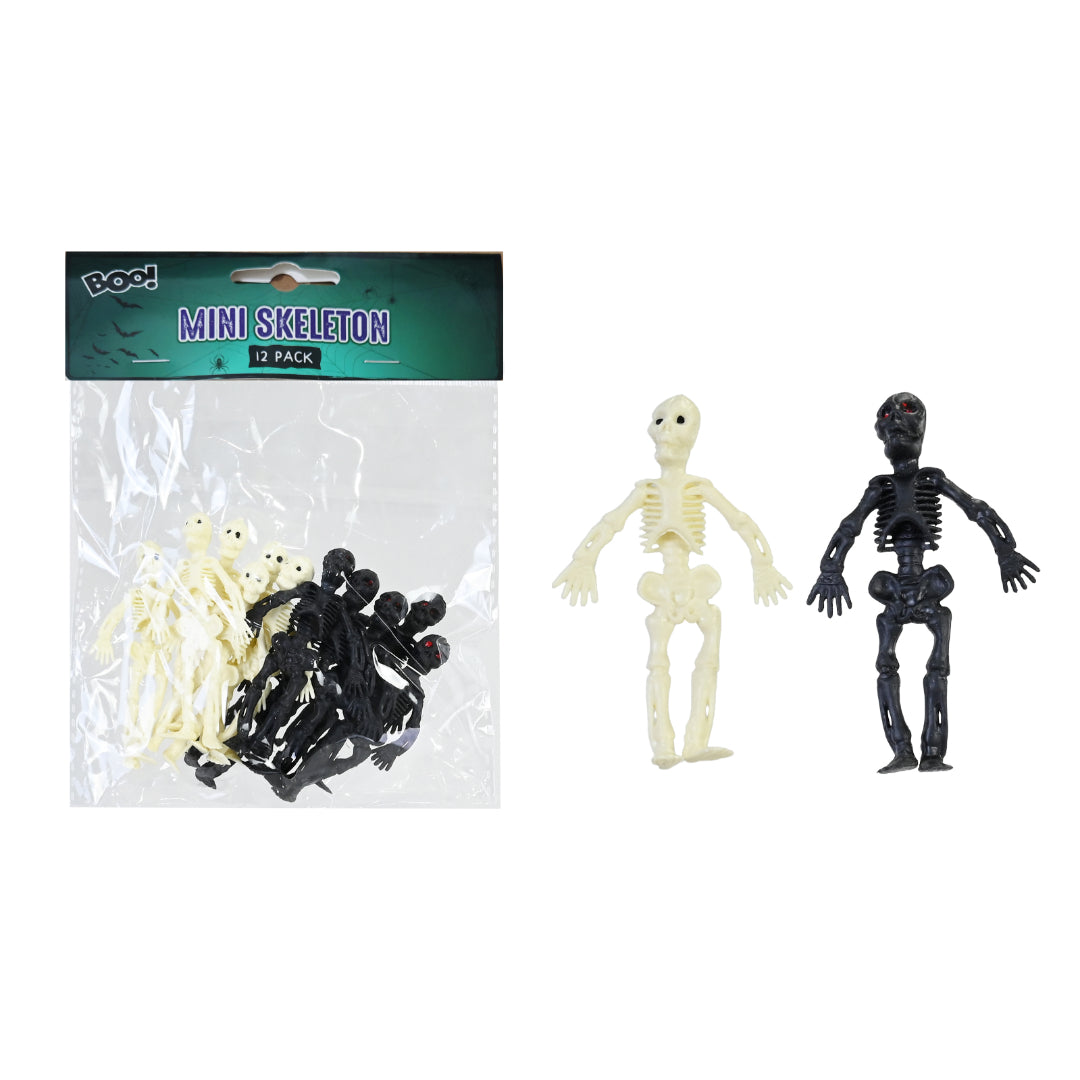 Mini Skeleton 12pk Assorted - Halloween Skeleton — Ronis