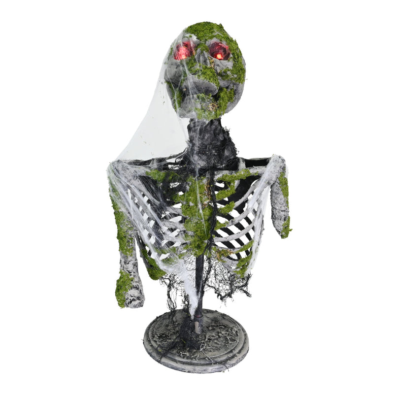 Mossy Light Up Half Skeleton 64cm Halloween Skeleton