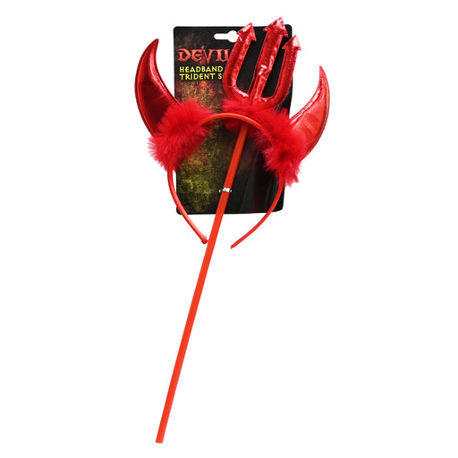 Devil Headband and Trident Halloween Set Halloween Costume Accessories