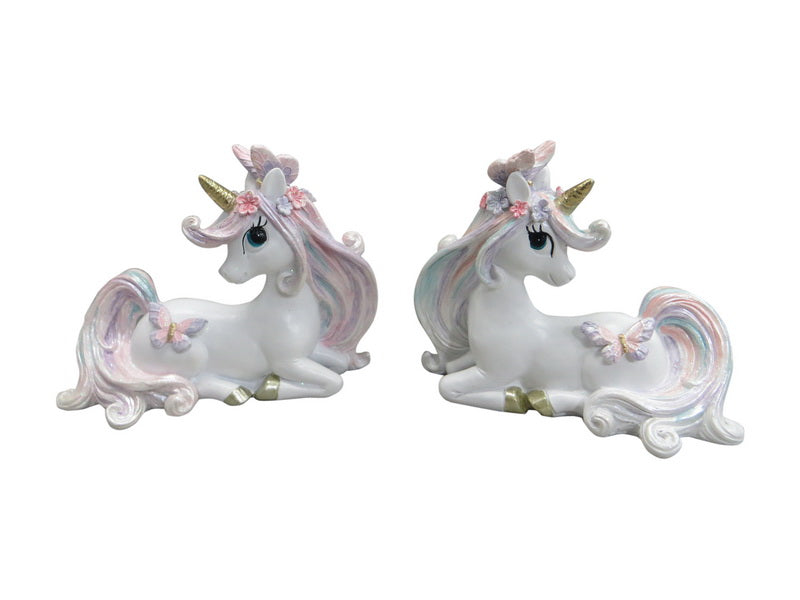 Sitting Butterfly Unicorn 2 assorted 10cm