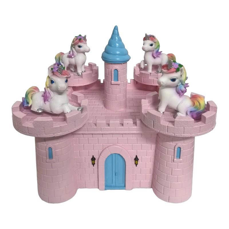 Unicorn ornament with rainbow finish
