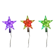 USB LED Lightshow Star Tree Topper with remote 19cm assorted