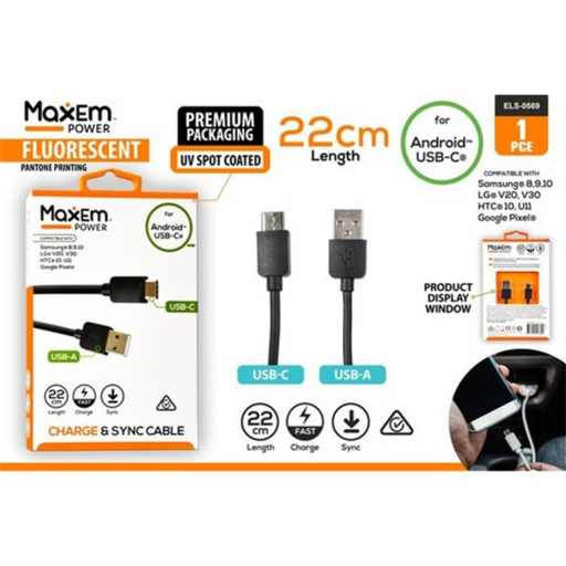 Ronis USB to Type C Cable 22cm