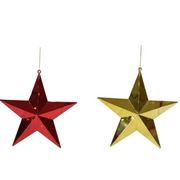 UV Resistant Hanging Star 40x40cm Assorted Christmas Decoration