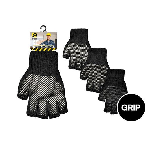 Unisex fingerless gloves with grip in assorted colours