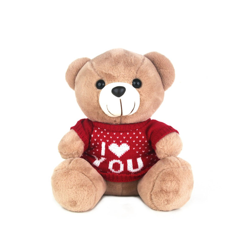 30cm teddy bear wearing I Love You sweater