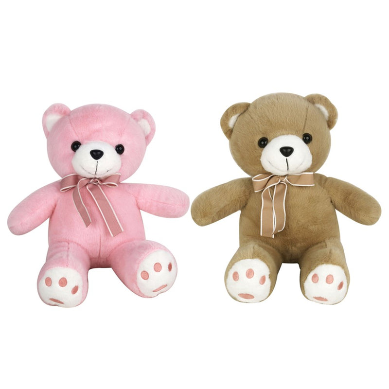 48cm plush teddy bear pink and mocha assorted