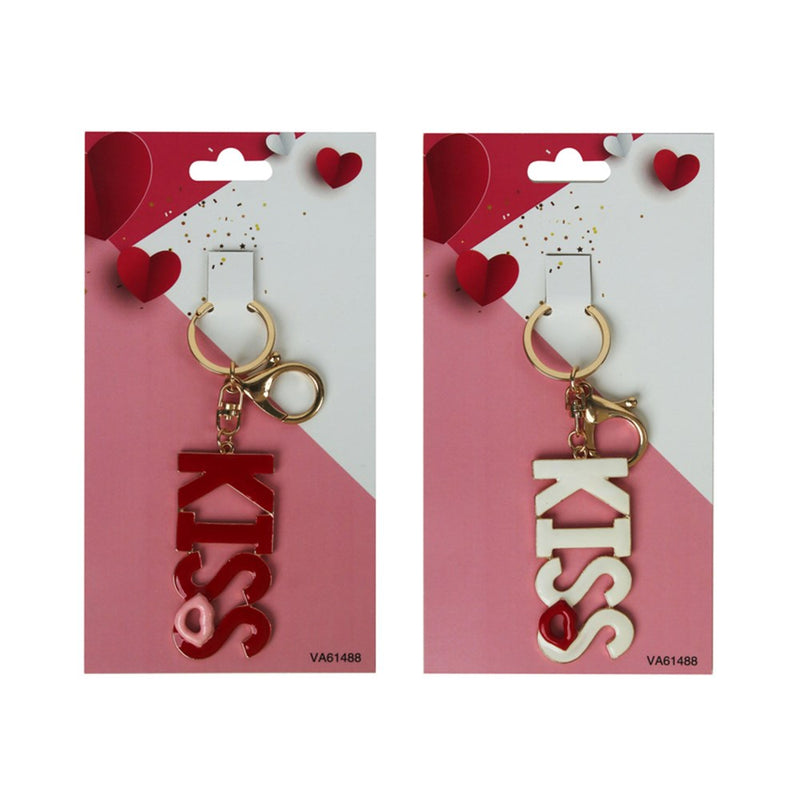 Assorted design kiss and love themed keyrings
