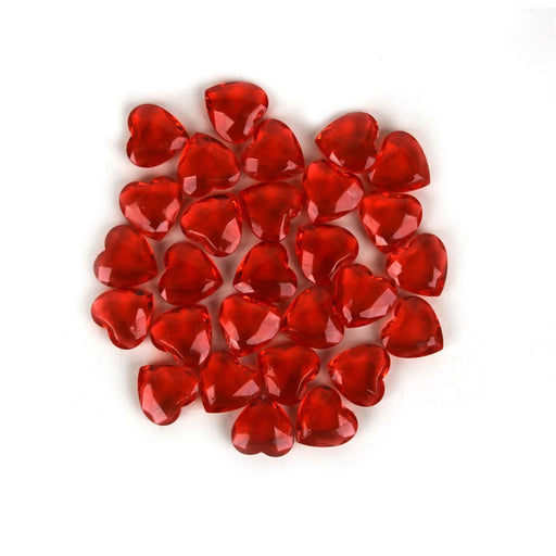 Pink and red acrylic heart table scatter